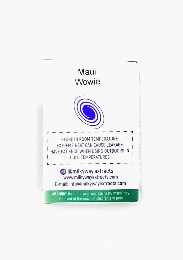 Holi Concentrates Milky Way Extracts Maui Wowee Sativa Vape Cartridges Back